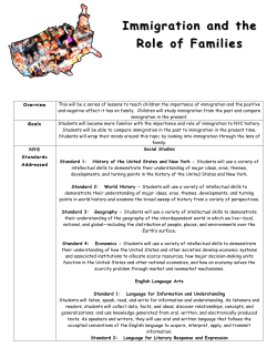 Immigration and the Role of Families