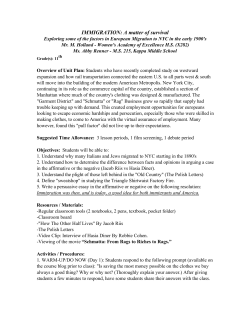 Immigration: A matter of survival