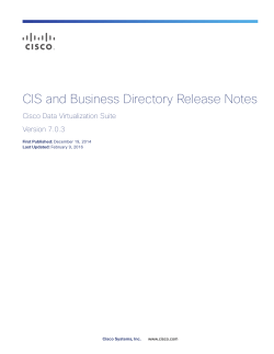 CIS and Business Directory 7.0.3 Release Notes