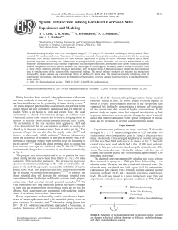 Spatial Interactions among Localized Corrosion Sites