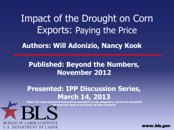 Impact of the Drought on Corn Exports: Paying the Price