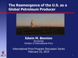 The Reemergence of the United States as a Global Petroleum Producer