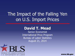 The Impact of the Falling Yen on U.S. Import Prices
