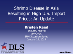 Shrimp Disease in Asia resulting in High U.S. Import Prices