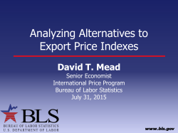 Analyzing Alternatives to Export Price Indexes