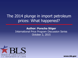 The 2014 Plunge in Import Petroleum Prices: What Happened?