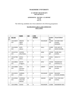 Bachelor of Adult and community Education EVE