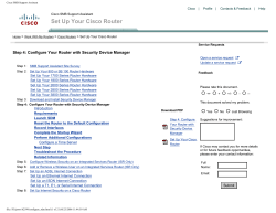 Step 4: Configure Your Router with Security Device Manager