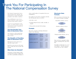 Providing Data for the National Compensation Survey
