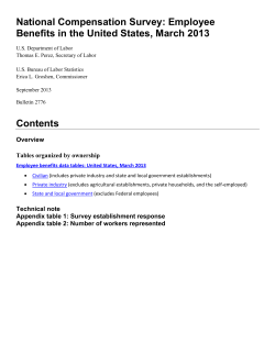National Compensation Survey: Employee Benefits in the United States, March 2013 (PDF)
