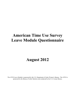 ATUS Leave Module Questionnaire