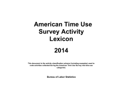 ATUS 2014 Coding Lexicon: with activity examples (PDF