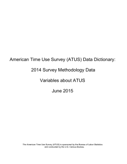 ATUS 2014 Survey Methodology Data Dictionary