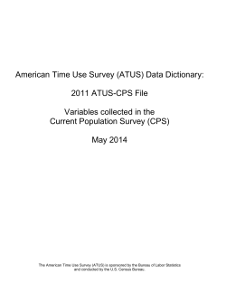 ATUS-CPS 2011 Data Dictionary