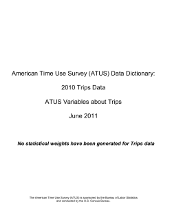 ATUS 2010 Trips Data Dictionary