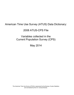 ATUS-CPS 2008 Data Dictionary