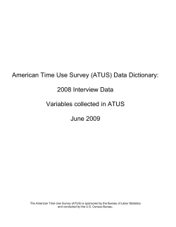 ATUS 2008 Interview Data Dictionary