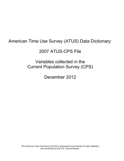 ATUS-CPS 2007 Data Dictionary