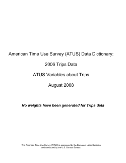 ATUS 2006 Trips Data Dictionary