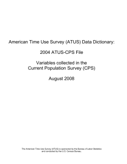 ATUS-CPS 2004 Data Dictionary