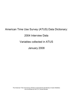 ATUS 2004 Interview Data Dictionary