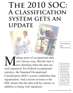The 2010 SOC: A classification system gets an update