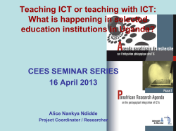 PowerPoint Presentation: Teaching ICT or teaching with ICT