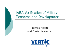 IAEA Verficiation of Military Research and Development