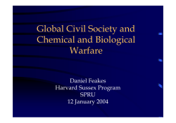 Global civil society and chemical and biological warfare