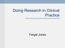 Doing research in clinical practice [PPT 954.50KB]