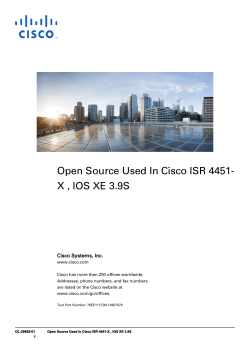 Open Source Used In Cisco 4000 Series ISR IOS XE 3.11S