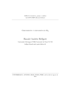 Notes by H. A. Helfgott