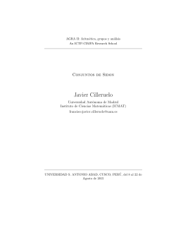 Notes by J. Cilleruelo