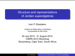 Structure and representations of Jordan superalgebras