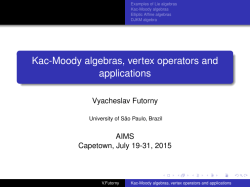 Kac-Moody algebras, vertex operators and applications