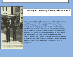 Murray versus University of Maryland Law School NHD 2012