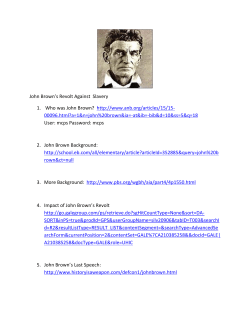 John Brown Slave Revolt