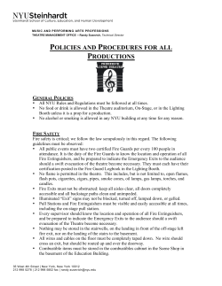 Download Policies and Procedures for Frederick Loewe Theatre here