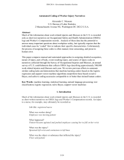 Automated Coding of Worker Injury Narratives