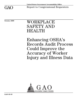 Enhancing OSHA's Records Audit Process Could Improve the Accuracy of Worker Injury and Illness Data