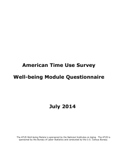 ATUS Well-Being Module Questionnaire