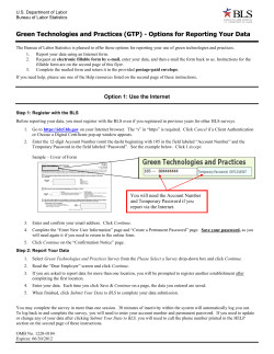 Internet Reporting Instructions