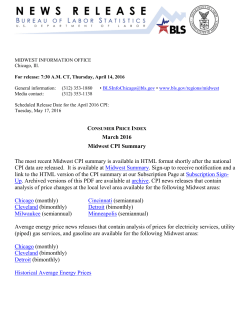 Consumer Price Index Summary for the Midwest - March 2016