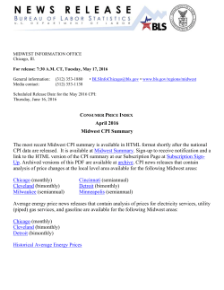 Consumer Price Index Summary for the Midwest - April 2016