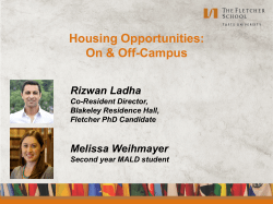 Housing Tips Presentation (2015 Open House)