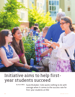 Oregon Stater article, Susie Brubaker-Cole