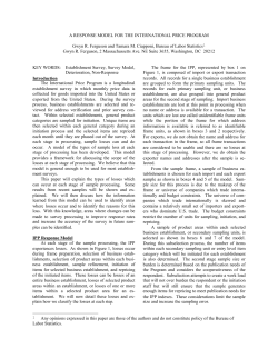 PDF file for A Response Model For the International Price Program