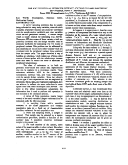 PDF file for One Way To Build An Estimator, With Applications To Sampling Theory