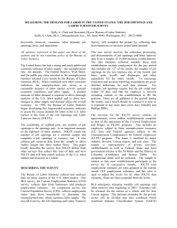 PDF file for Measuring the Demand for Labor in the United States: The Job Openings and Labor Turnover Survey