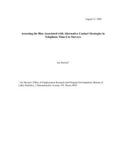 PDF file for Assessing the Bias Associated with Alternative Contact Strategies in Telephone Time-Use Surveys